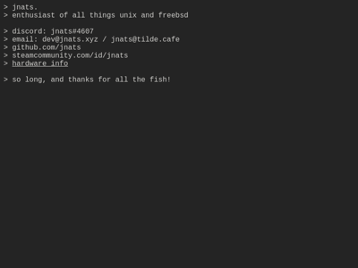 Screenshot of ~jnats
